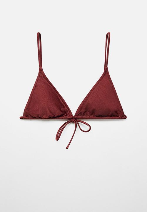 MANGO - Bikini top paris - dark red