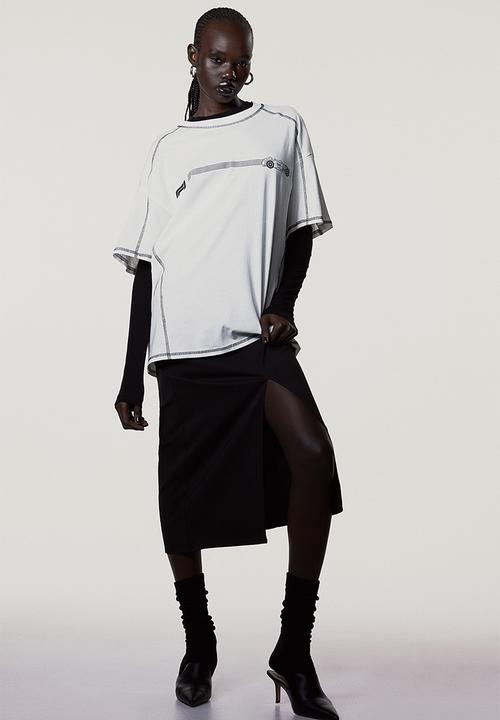 H&M - Oversized printed t-shirt - white multi