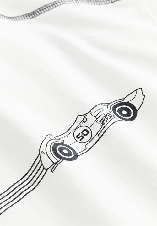 H&M - Oversized printed t-shirt - white multi