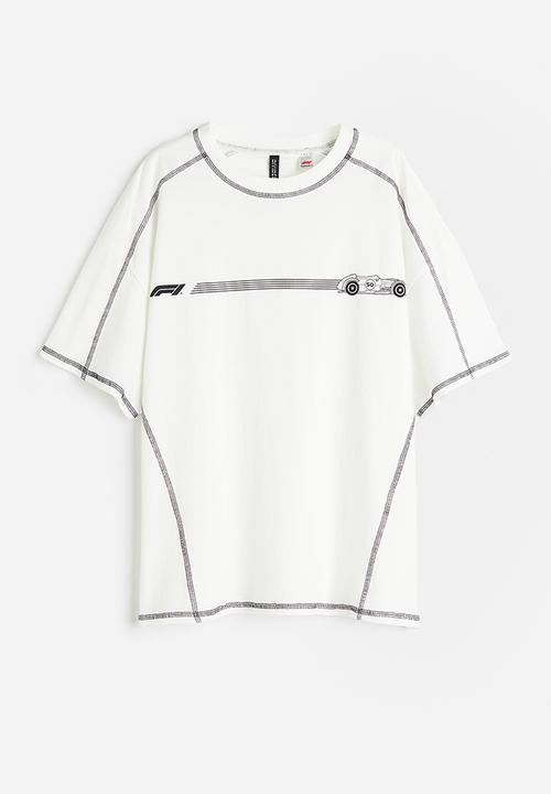 H&M - Oversized printed t-shirt - white multi
