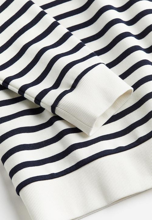 H&M - Sweatshirt - White Blue striped