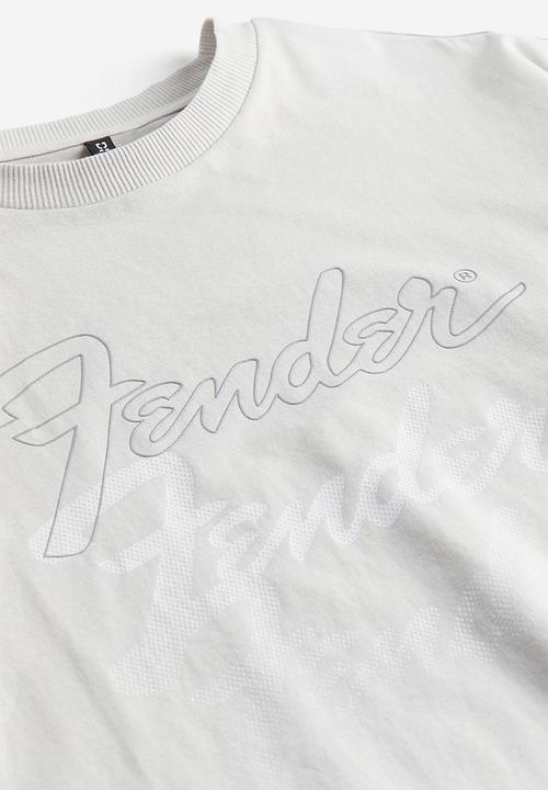 H&M - Oversized printed T-shirt - Light grey Fender