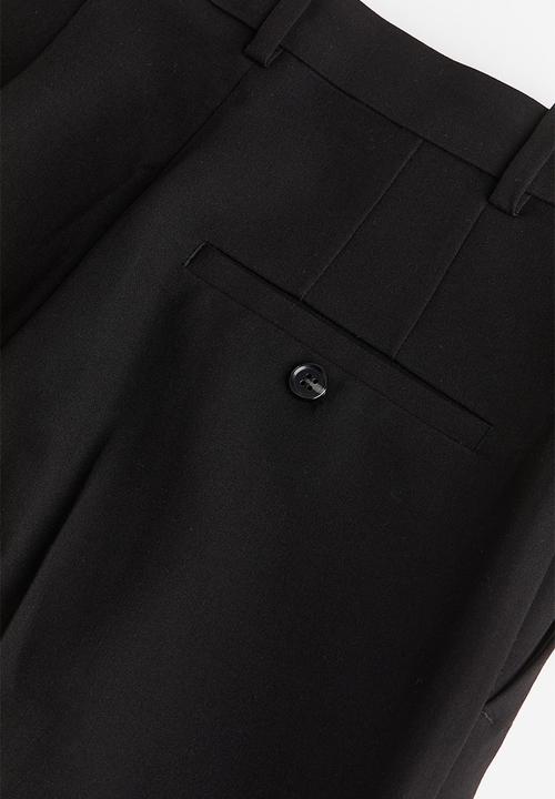 H&M - Wide twill trousers - black