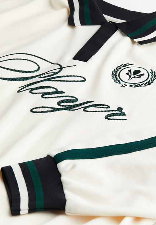 H&M - Embroidered rugby shirt - white