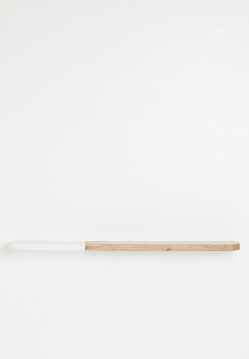 Sixth Floor - Curo marble & solid wood shelf - natural & marble