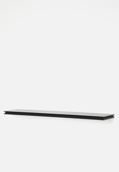 Sixth Floor - Rosalia solid wood shelf - black