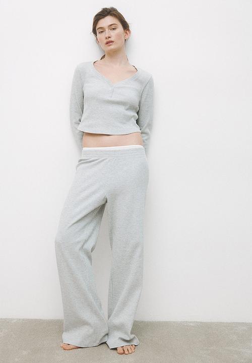 H&M - Waffled pyjamas - grey