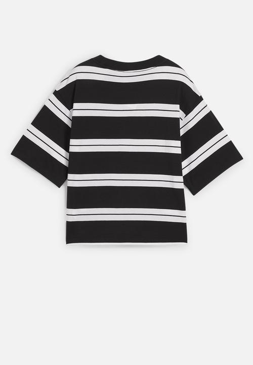 PUMA - Puma Squad Stripe Tee - Puma Black