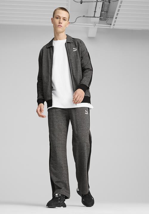 PUMA - T7 Relaxed Track Pants - PUMA Black & Alpine Snow