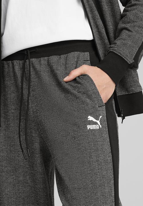 PUMA - T7 Relaxed Track Pants - PUMA Black & Alpine Snow