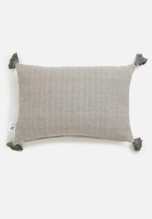Sixth Floor - Herringbone cushion cover 40x60- Charcoal