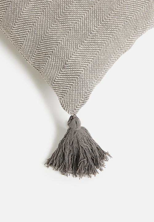 Sixth Floor - Herringbone cushion cover 40x60- Charcoal