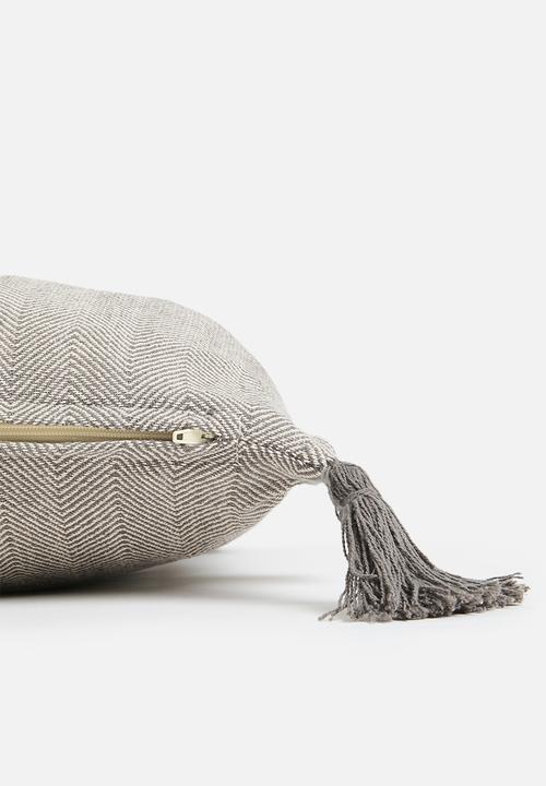 Sixth Floor - Herringbone cushion cover 40x60- Charcoal