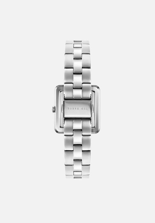 Ted Baker - Recycled sst  case  silver dial silver bracelet  t on the case embesslished with crystals - silver