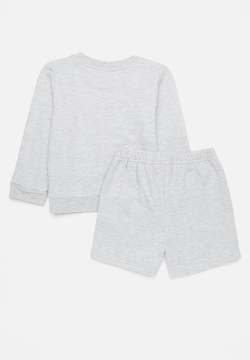 Pop Candy - Sweatshirt & short set - grey