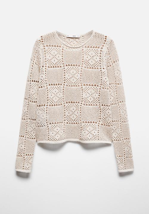 MANGO - Sweater cedar - light pastel beige