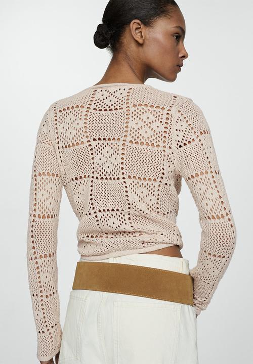 MANGO - Sweater cedar - light pastel beige
