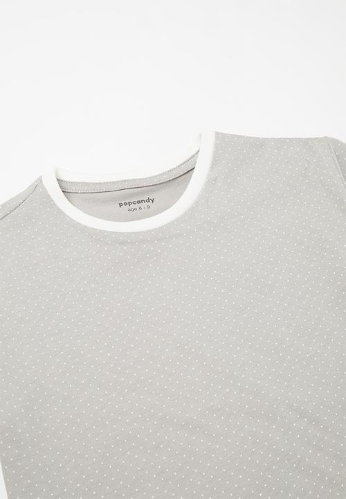 Pop Candy - Tee & pants pj set - grey
