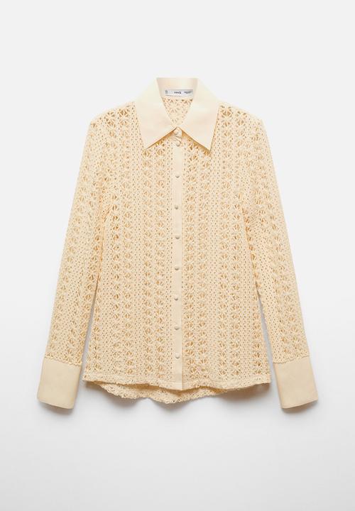MANGO - Shirt bolton - light beige