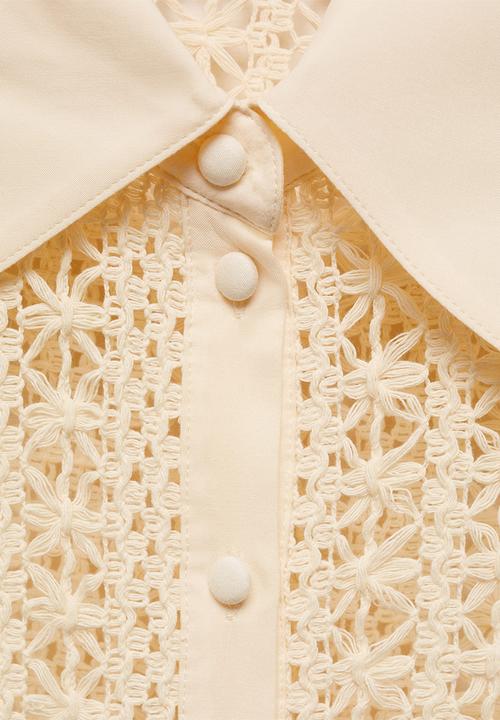 MANGO - Shirt bolton - light beige