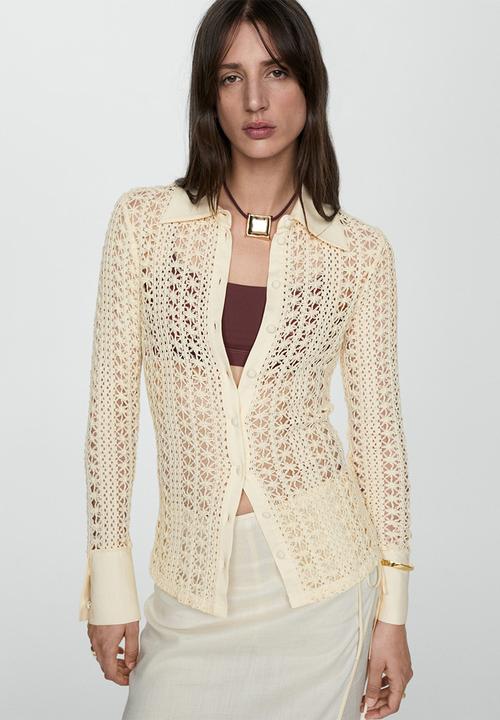MANGO - Shirt bolton - light beige