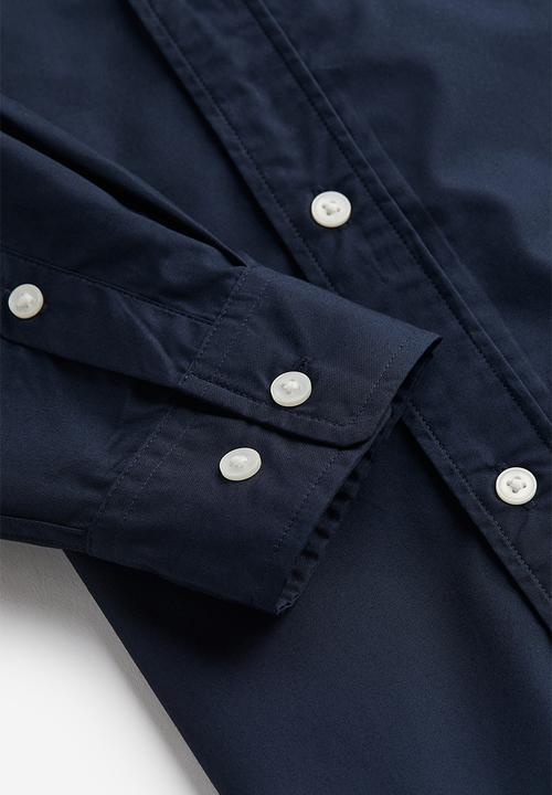 H&M - Loose fit poplin shirt - Navy blue