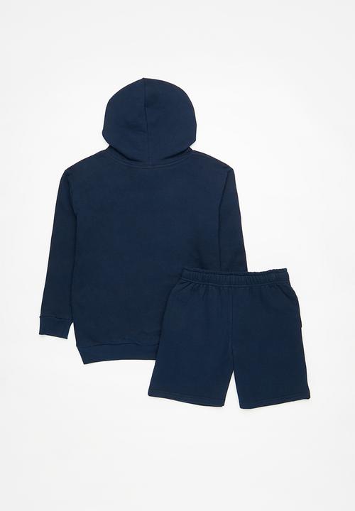 Pop Candy - Hoodie & short set-navy