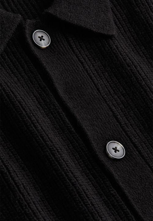 H&M - Regular fit collared cardigan - black