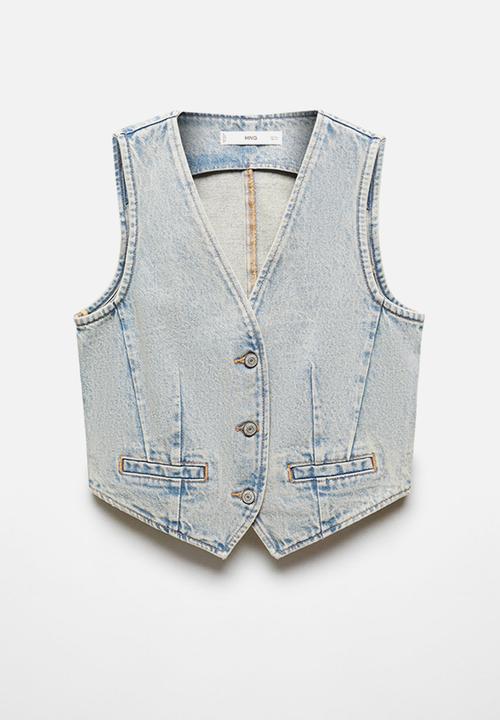 MANGO - Waistcoat Taylor - Open-Blue