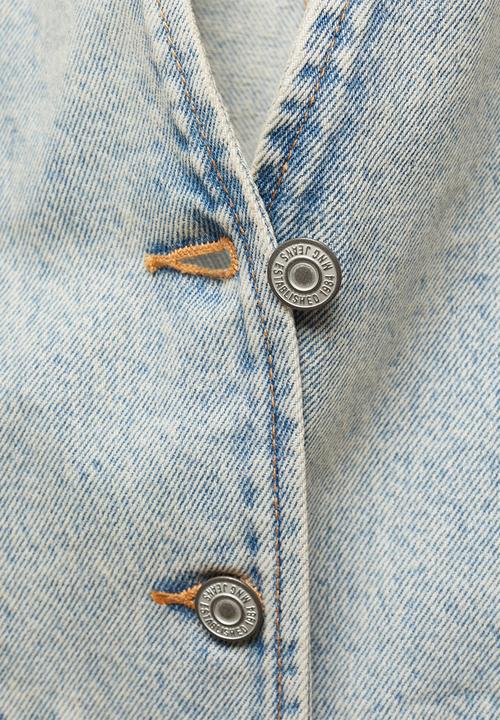 MANGO - Waistcoat Taylor - Open-Blue
