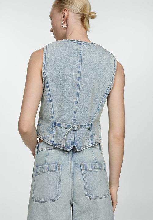 MANGO - Waistcoat Taylor - Open-Blue