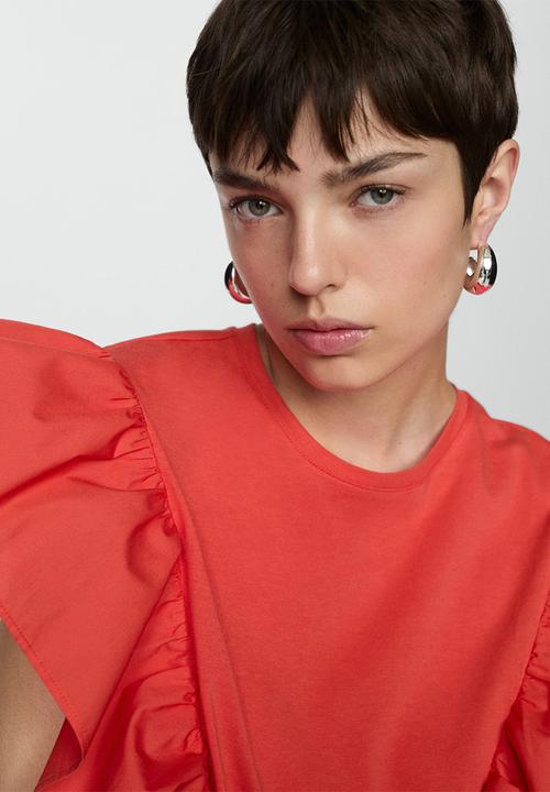 MANGO - T-shirt pope - dark pink