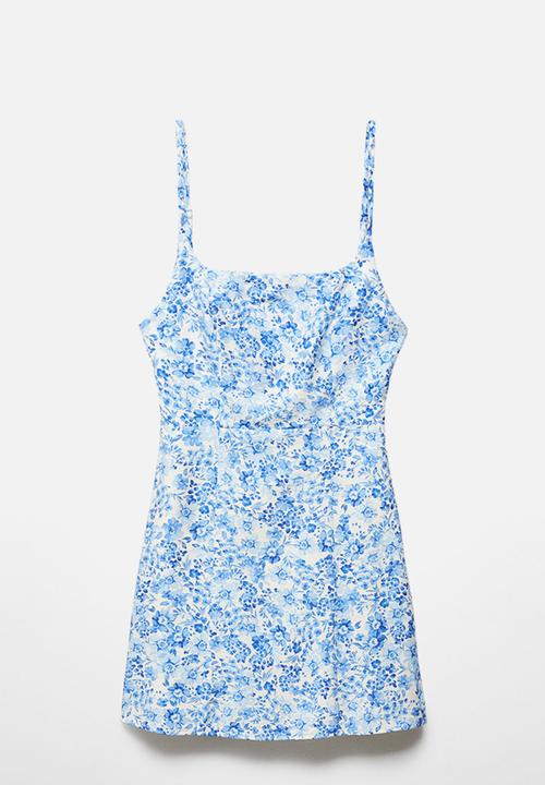 MANGO - Dress concha - medium blue