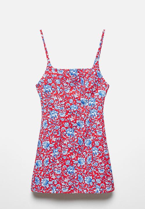 MANGO - Dress concha - red