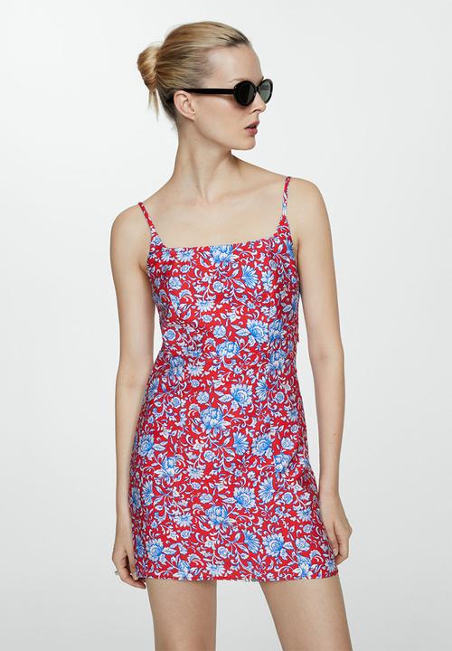 MANGO - Dress concha - red