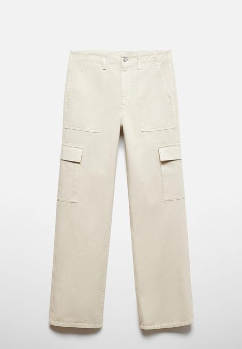 MANGO - Jeans lara - light pastel beige
