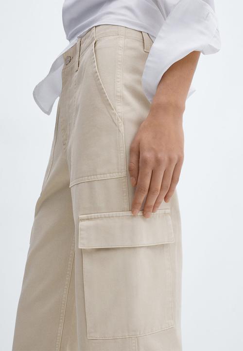 MANGO - Jeans lara - light pastel beige