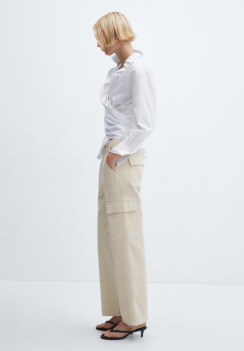 MANGO - Jeans lara - light pastel beige