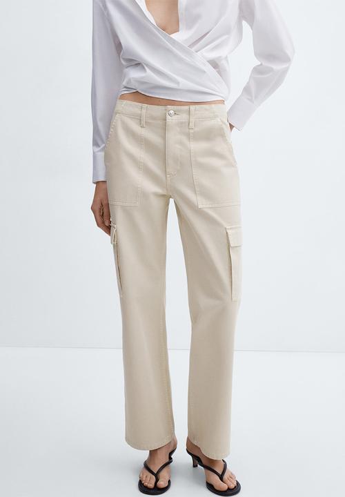 MANGO - Jeans lara - light pastel beige