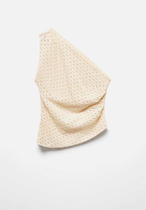 MANGO - Top lemon - light beige
