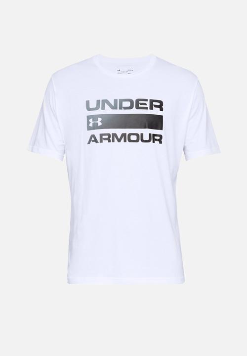 Under Armour - UA team issue wordmark short sleeve - white/black