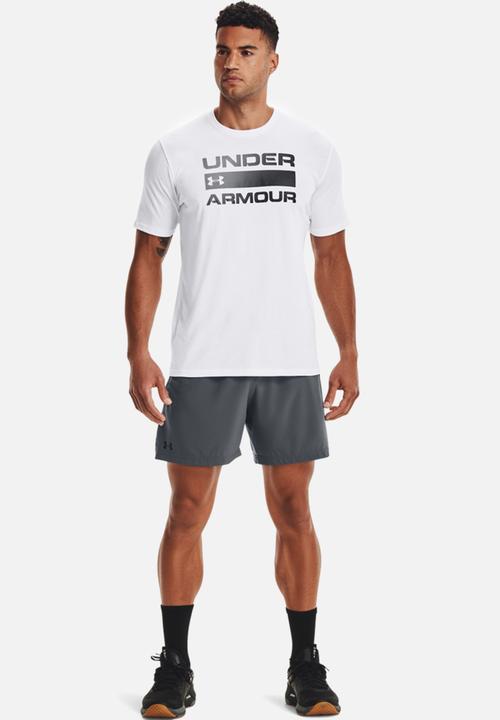 Under Armour - UA team issue wordmark short sleeve - white/black
