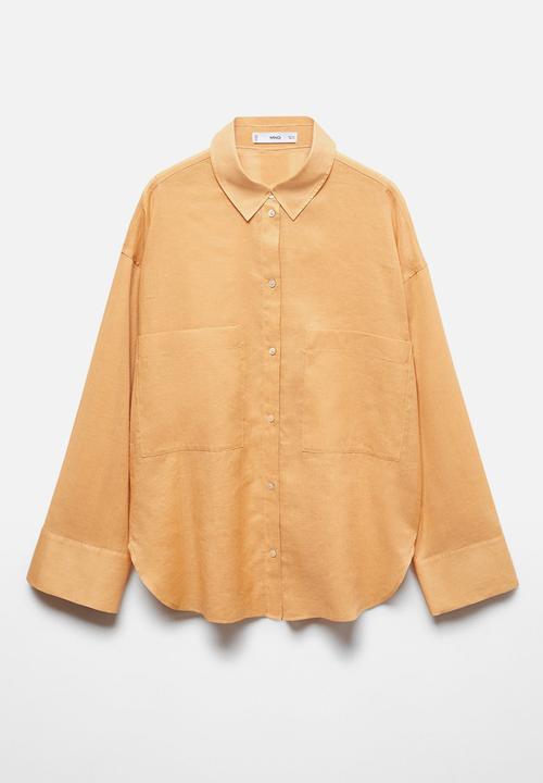 MANGO - Shirt regina - dark yellow