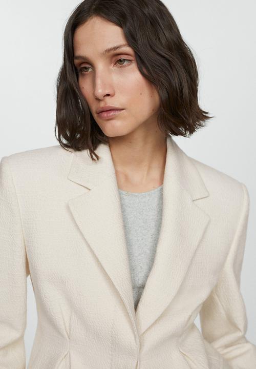 MANGO - Blazer dickens - light beige