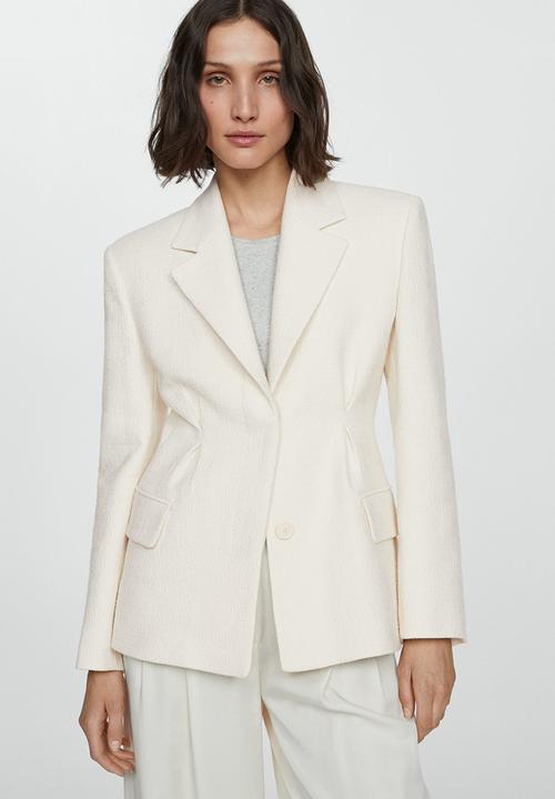 MANGO - Blazer dickens - light beige