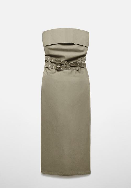 MANGO - Dress belty - beige/khaki