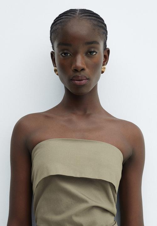 MANGO - Dress belty - beige/khaki