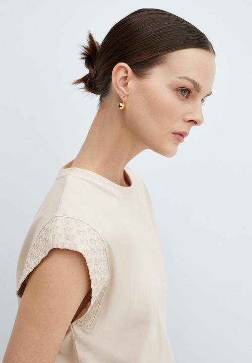 MANGO - T-shirt maria - beige