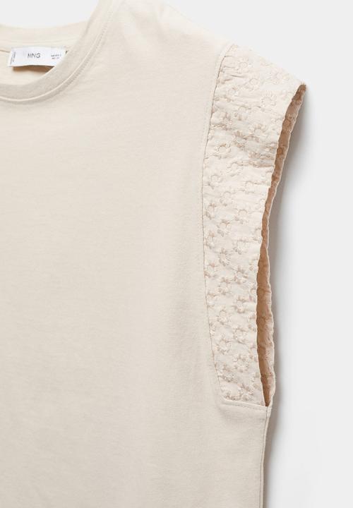 MANGO - T-shirt maria - beige