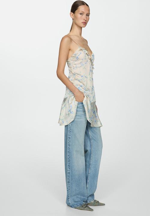 MANGO - Dress bloom - light beige